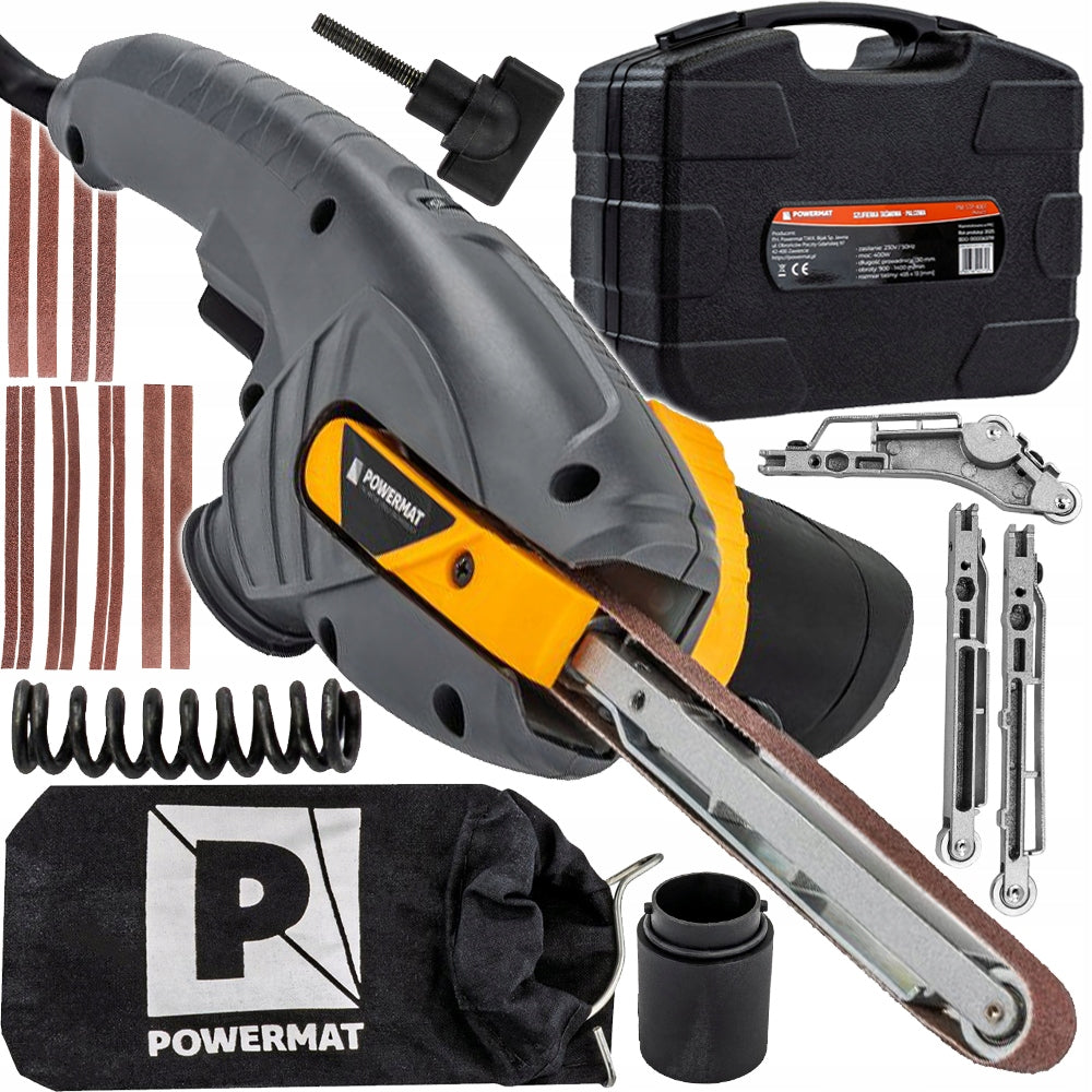 FINGER BELT SANDER 400W 900-1400M/MIN SET OF 3 GUIDES SUITCASE
