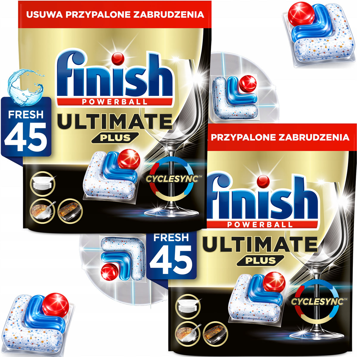 FINISH 3in1 ULTIMATE PLUS FRESH CAPSULES DISHWASHER REMOVES FAT 90 pcs.