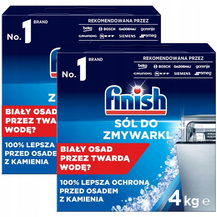 FINISH DISHWASHER SALT PROTECTIVE WATER SOFTENER 2x4 KG