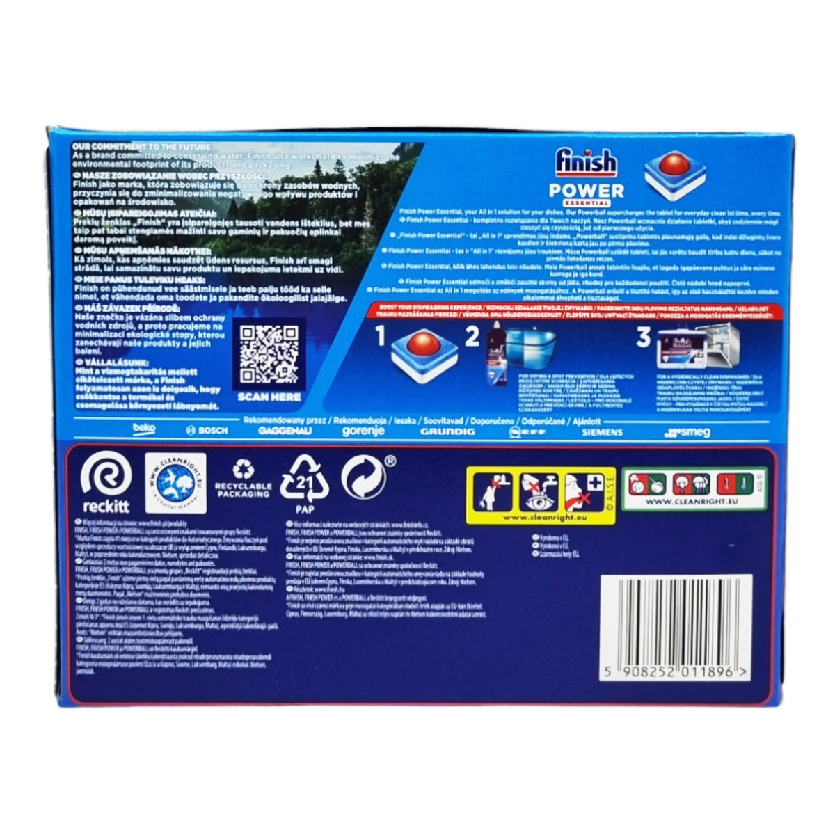 FINISH DISHWASHER TABLETS A30 POWERBALL POWER ESSENTIAL LEMON Manufacturer code 3263513