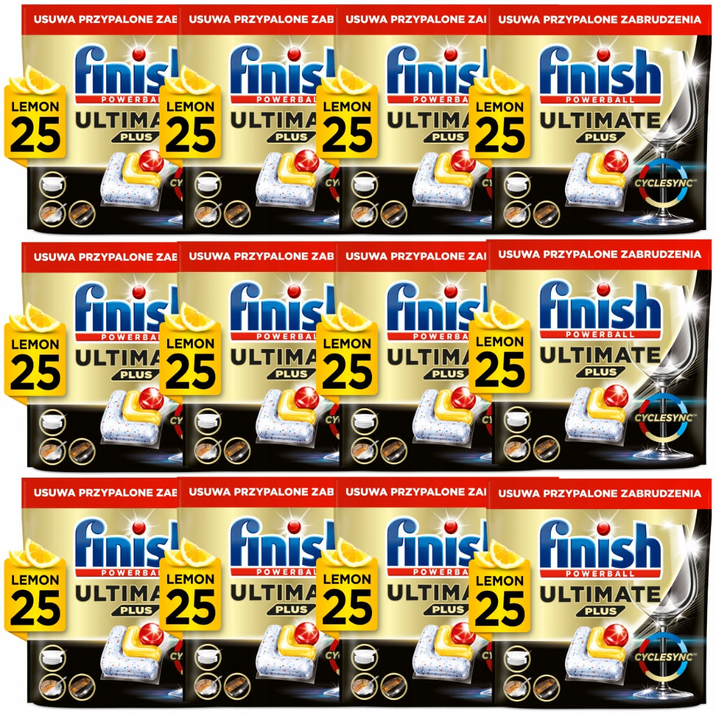 FINISH Dishwasher Capsules Ultimate Plus 25x12=300 Pieces Lemon