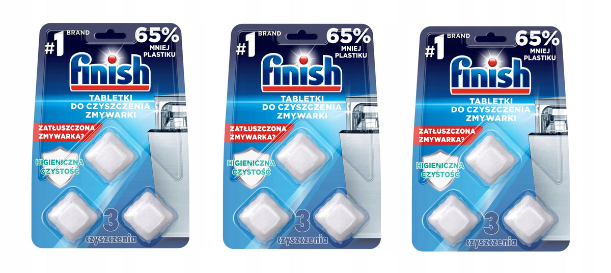 FINISH Dishwasher Cleaning Tablets, 9 Pack