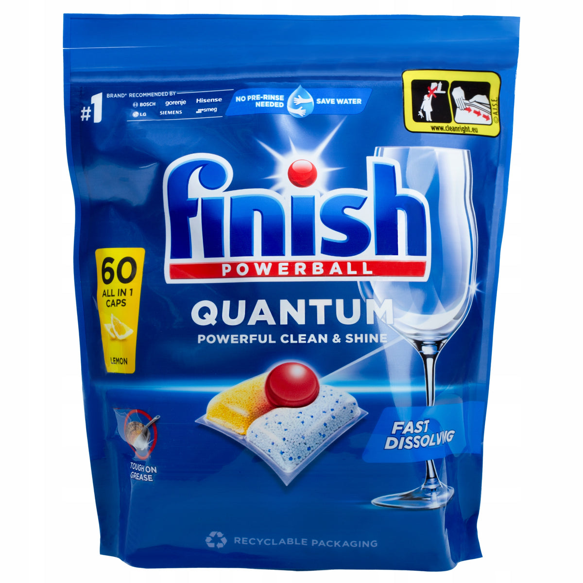 FINISH Dishwasher Set Quantum Tablets 60pcs Salt Shine Cleaner Manufacturer code 5902668018555