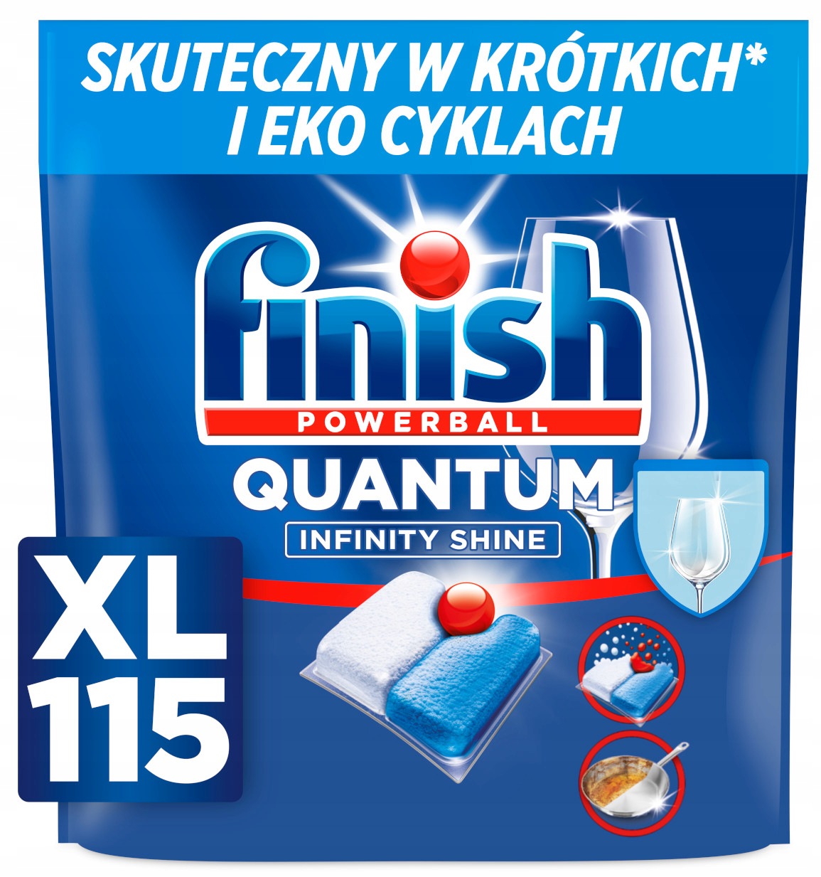 FINISH New Quantum PowerBall All in One Dishwasher Capsules 115 Pieces