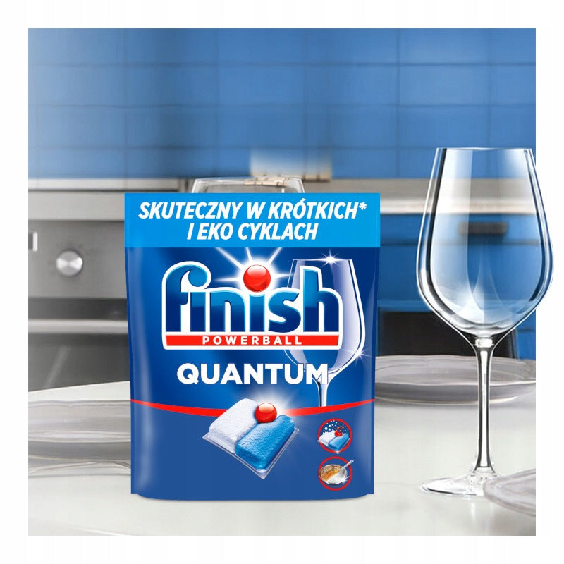 FINISH New Quantum PowerBall All in One Dishwasher Capsules 60 Pieces Packaging status original