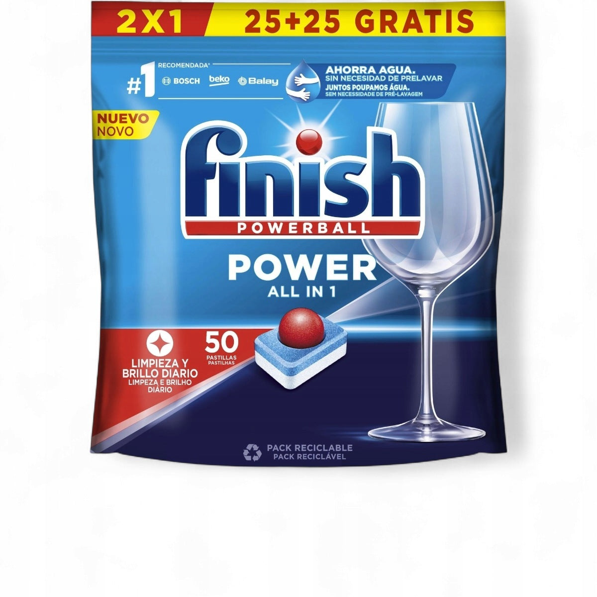 FINISH POWERBALL A50 TABLETS Dishwasher Capsules Effective Packaging status original