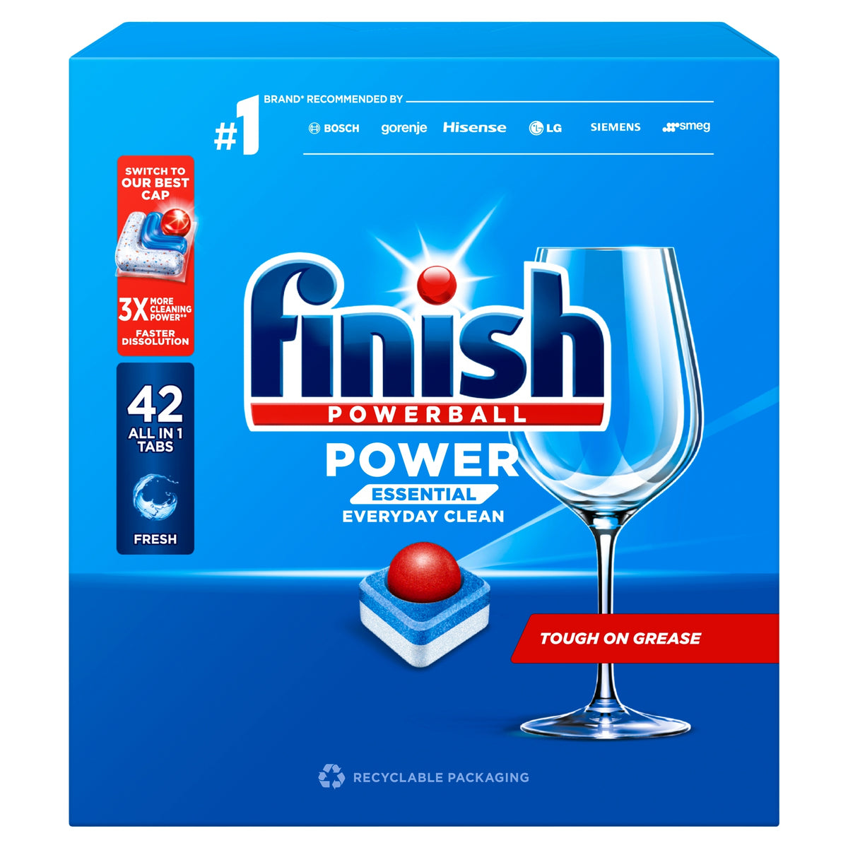 FINISH POWERBALL ESSENTIAL DISHWASHER TABLETS 42 PCS