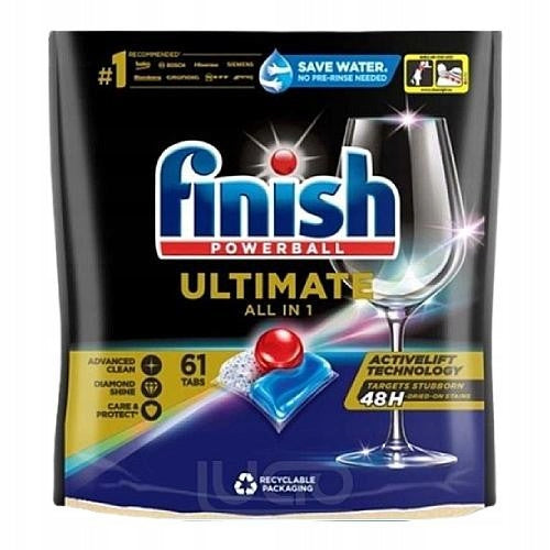 FINISH POWERBALL ULTIMATE ALL INONE DISHWASHER CAPSULES 61pcs