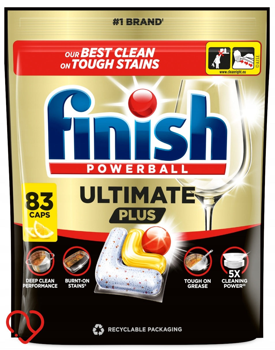 FINISH POWERBALL ULTIMATE PLUS CAPSULES DISHWASHER TABLETS LEMON 83 pcs.