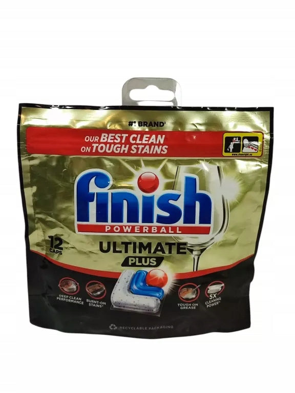 FINISH POWERBALL ULTIMATE PLUS - DISHWASHER CAPSULES - 12 PIECES