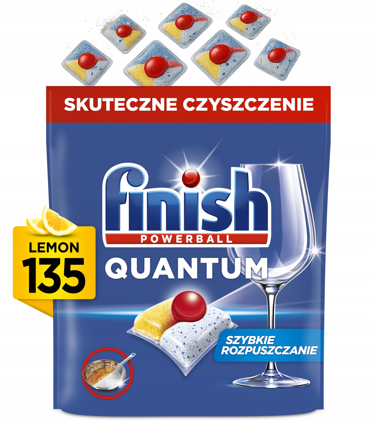 FINISH QUANTUM LEMON CAPSULES FOR LEMON DISHWASHER 135 PIECES Brand Finish