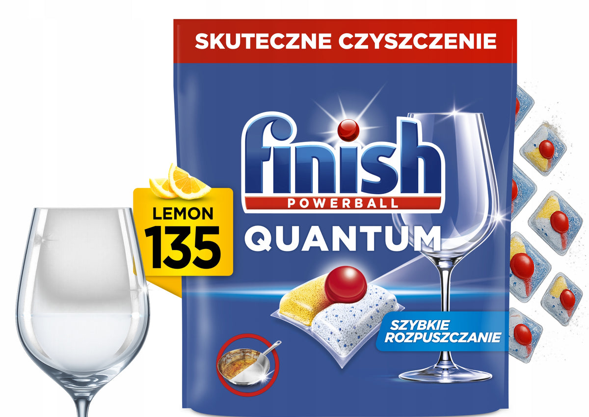 FINISH QUANTUM LEMON CAPSULES FOR LEMON DISHWASHER 135 PIECES