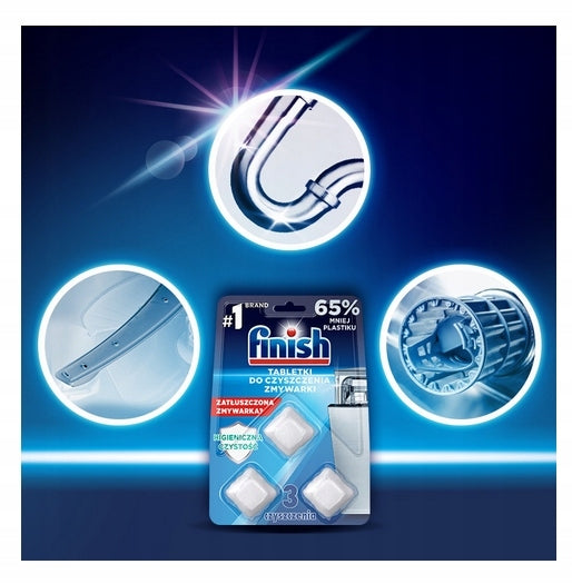 FINISH TABLETS 3 PIECES FOR DISHWASHER CLEANING Brand Finish