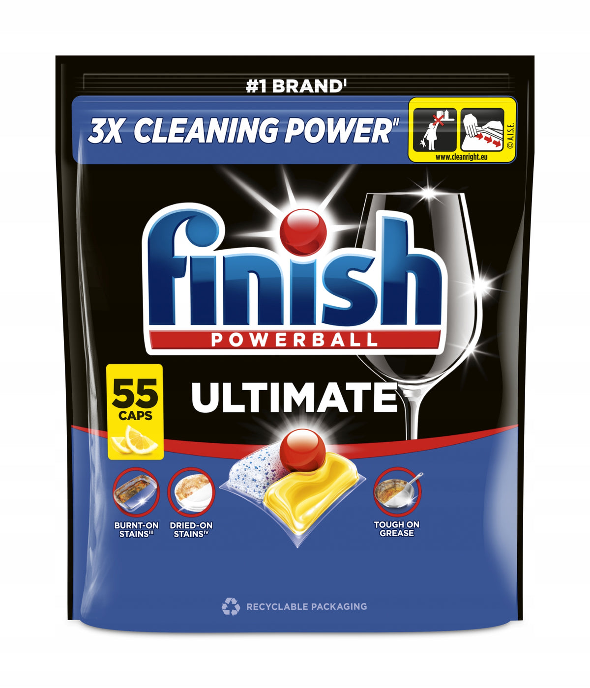 FINISH Ultimate Dishwasher Capsules Lemon 2x55 Pack Manufacturer code 5908252020997