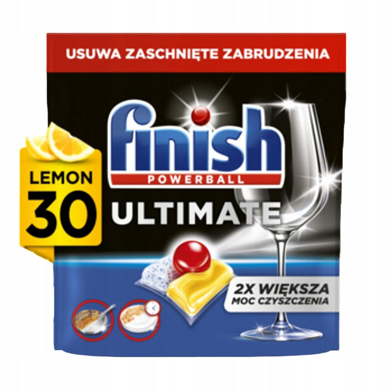 FINISH Ultimate Lemon Dishwasher Capsules 30 Tablets X7 Brand Finish