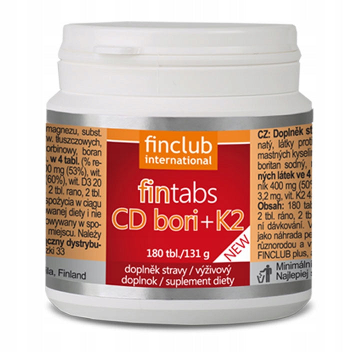 FINTABS CD BORI + K2 support for bones and teeth FINCLUB 180 tabl. Manufacturer code 5902650294103