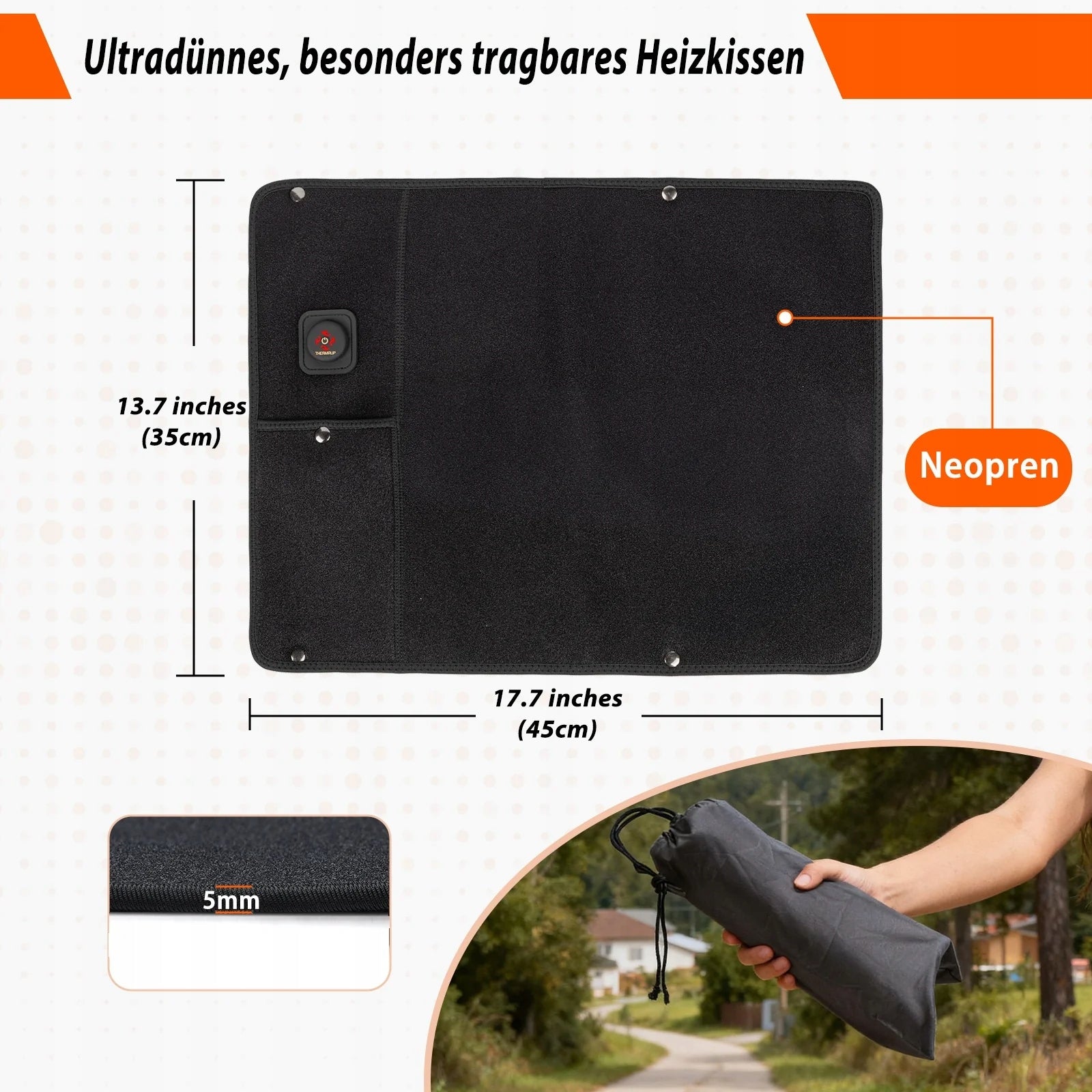FIR USB Portable Heating Cushion – Neoprene Foot Warmer Medical device no
