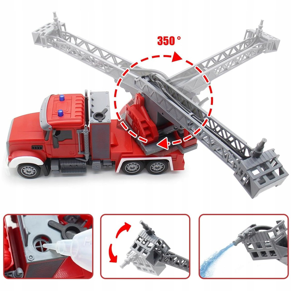 FIRE BRIGADE REMOTE CONTROLLED FIRE TRUCK WITH WATER PUMP TRUCK RC Packaging status original