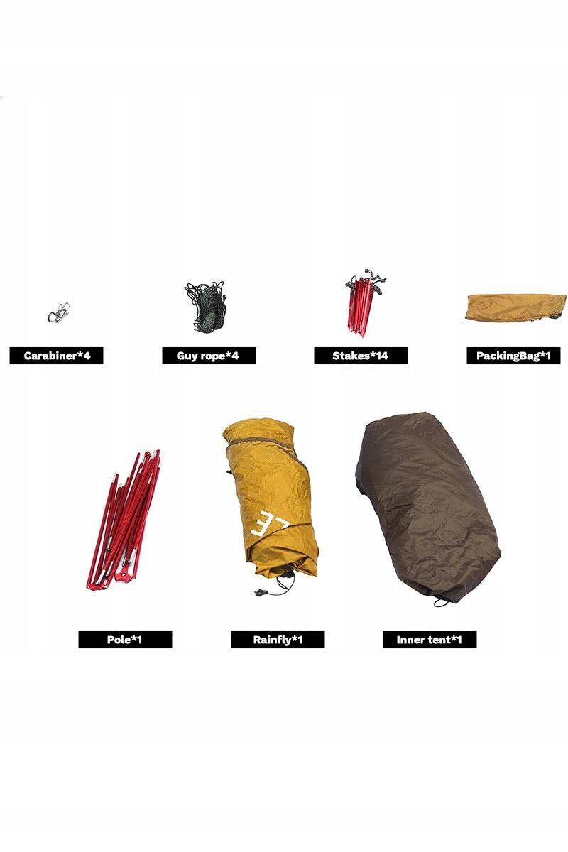 FIRE-MAPLE Hiking Tent Tropics 2-Person 20D With Footprint Yellow Packaging status original