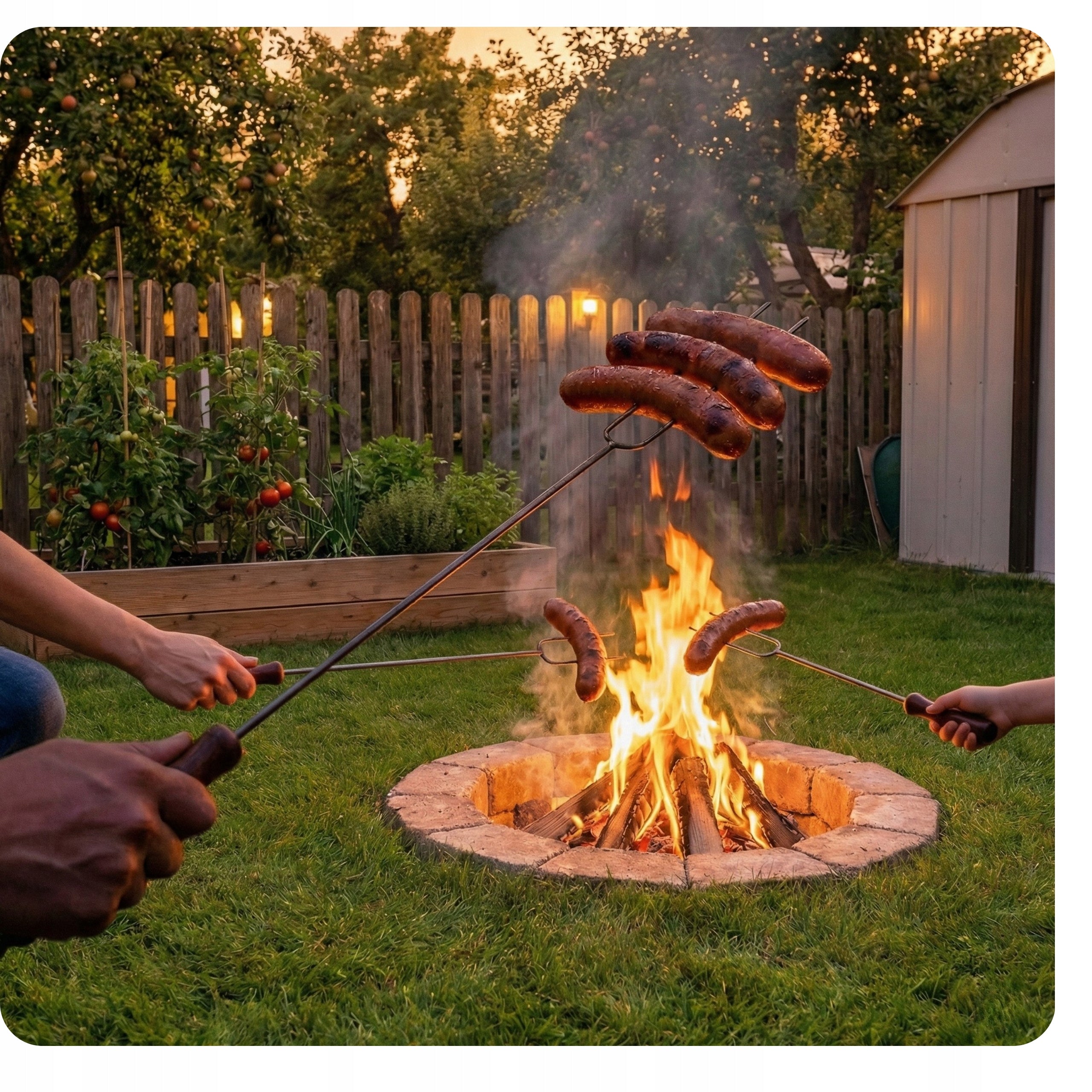 FIRE STICKS 10pcs Focal Fork Sticks 100cm STICK Sausages FORKS Number of pieces per package 10 pcs