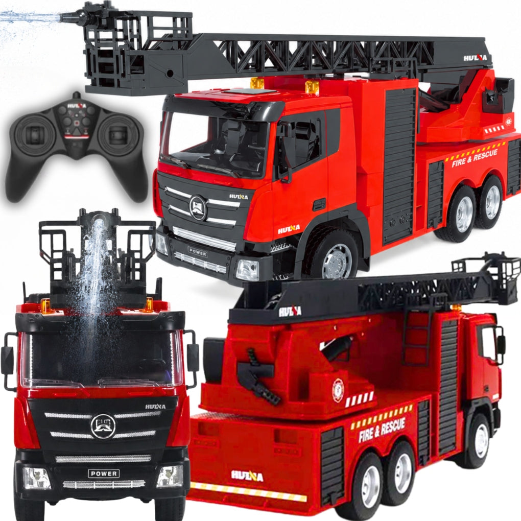 FIRE TRUCK HUINA R/C SHOOTING WATER FIRE BRIGADE REMOTE CONTROLLED 6+