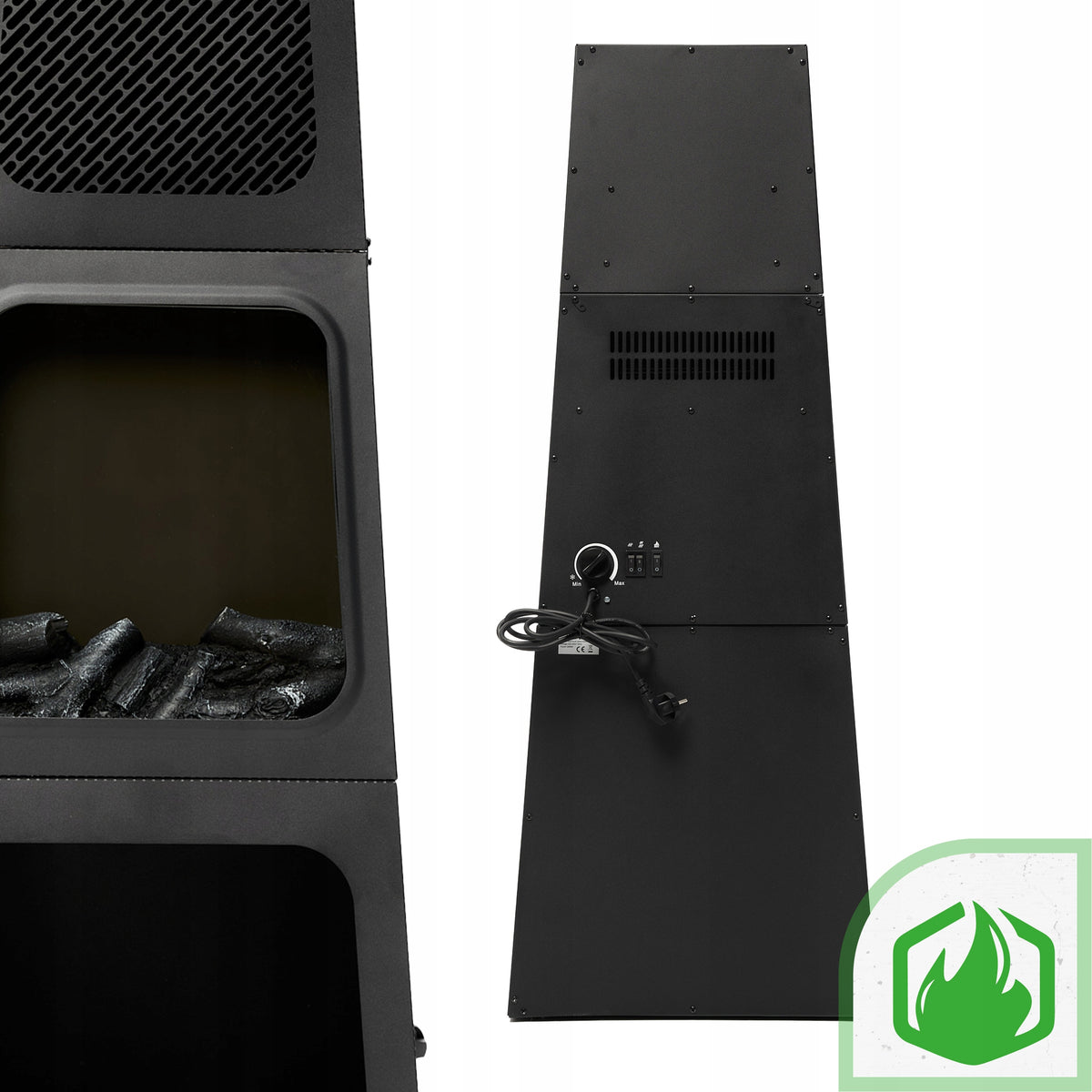 FIREPLACE ELECTRIC FAN HEATER STOVE flame effect 1800W Manufacturer code Imitacja kominka grzejnik nagrzewnica