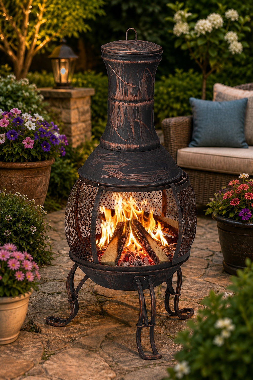 FIREPLACE GARDEN FIREPLACE FOR WOOD TERRACE STOVE Manufacturer Relaxdays