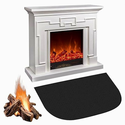 FIREPROOF FIREPLACE MAT AGAINST SPARKS FIBERGLASS 120X80 silicone