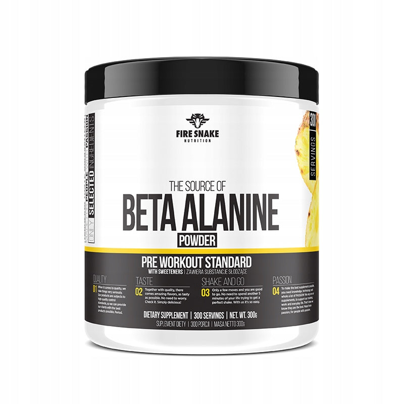 FIRESNAKE BETA ALANINE 300G B-ALANINE STRENGTH Pineapple Expiration date at least six months from the date of purchase