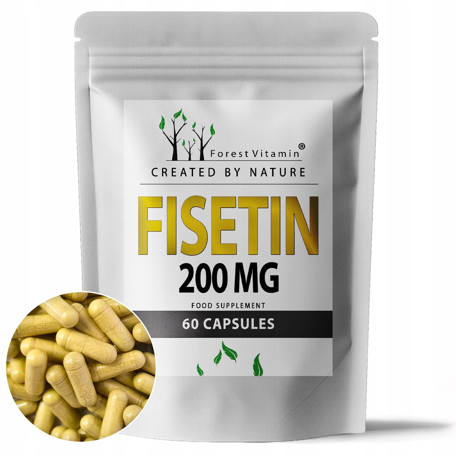 FISETIN 200 MG 60 CAPSULES 98% EXTRACT STRONG ANTIOXIDANT BRAIN MEMORY