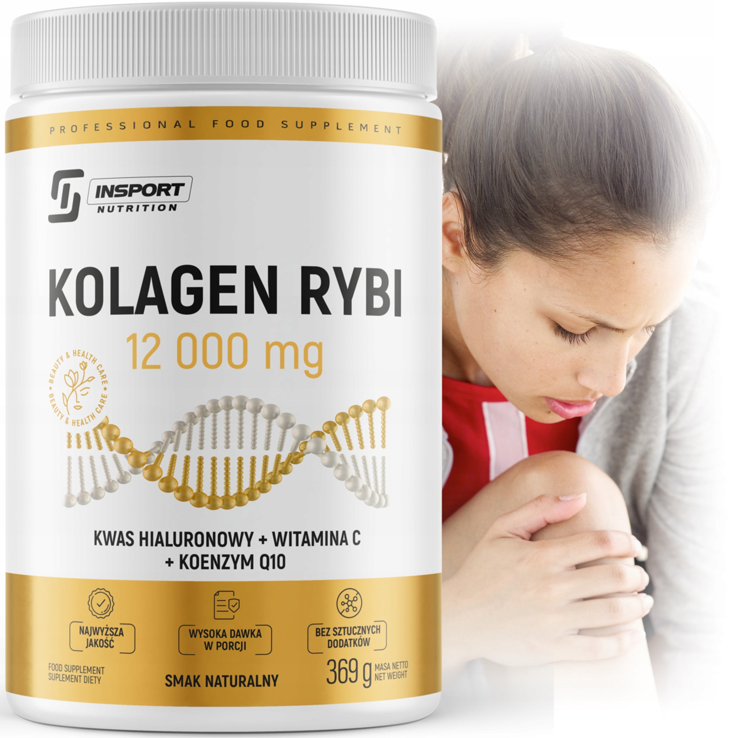 FISH COLLAGEN 12 000mg 369g for joints BONES Coenzyme Q10 | INSPORT