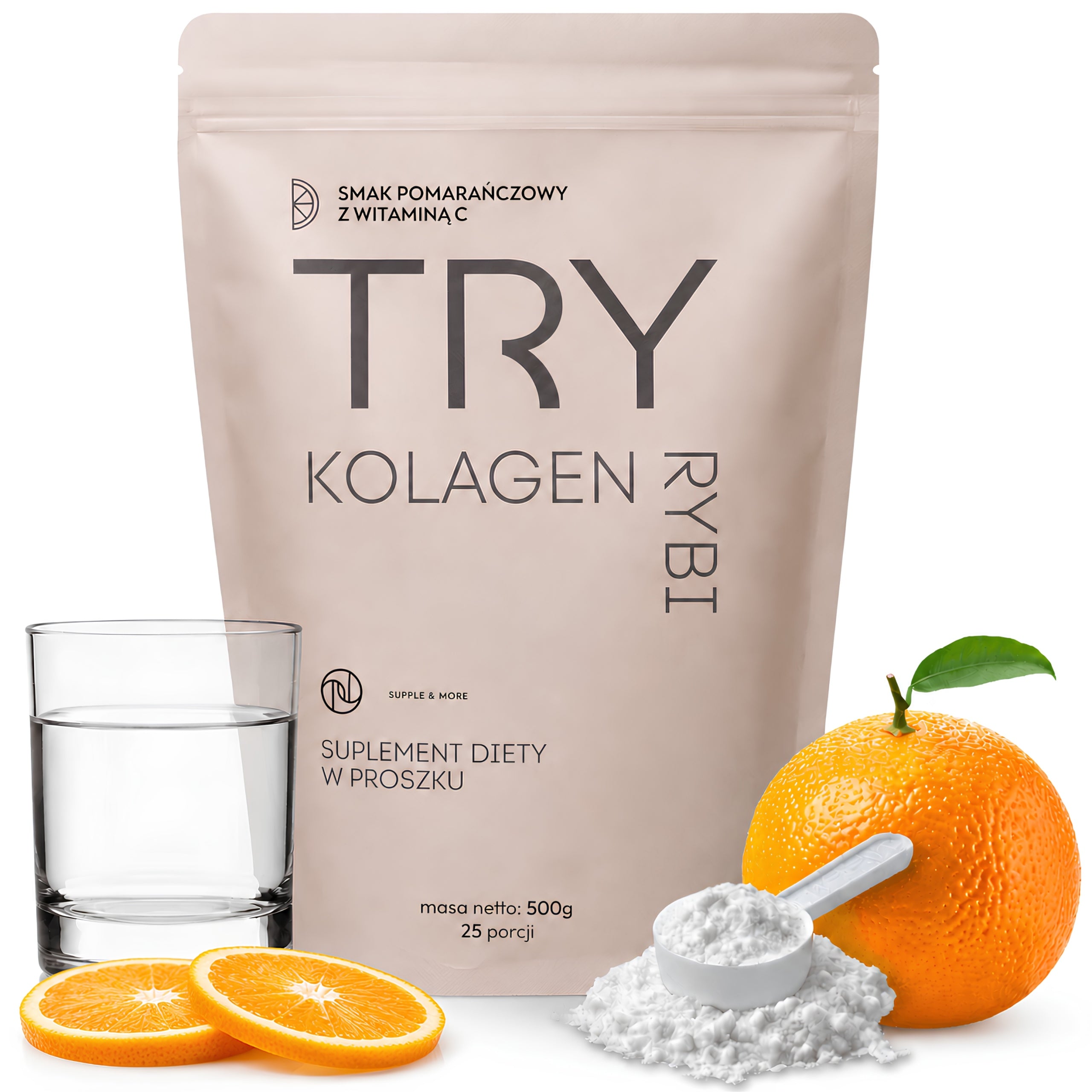 FISH COLLAGEN 500g 100% WITH VITAMIN C - 20 000 mg THE PUREST FORM OF TRY