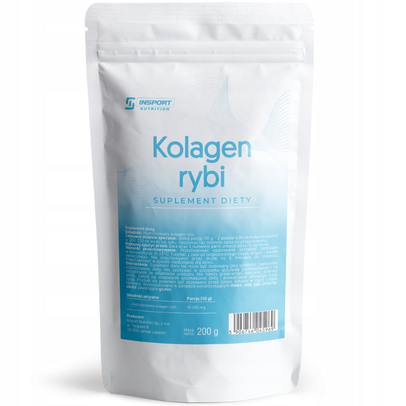 FISH COLLAGEN Pure 200g HAIR SKIN NAILS Natural 10,000mg | INSPORT EAN (GTIN) 5906746045969