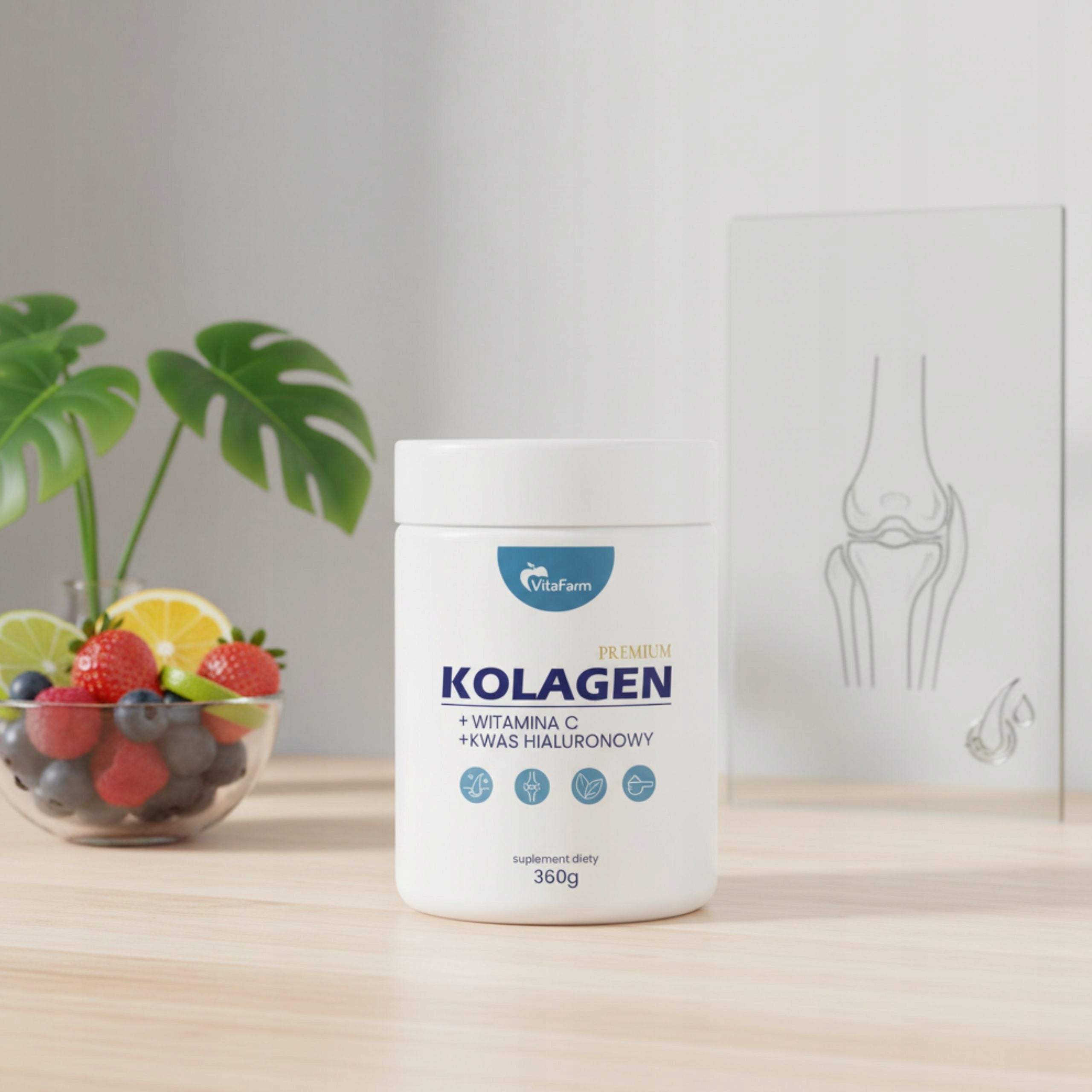 FISH Collagen Powder 360 g for joints vitamin C Hyaluronic acid Packaging status original