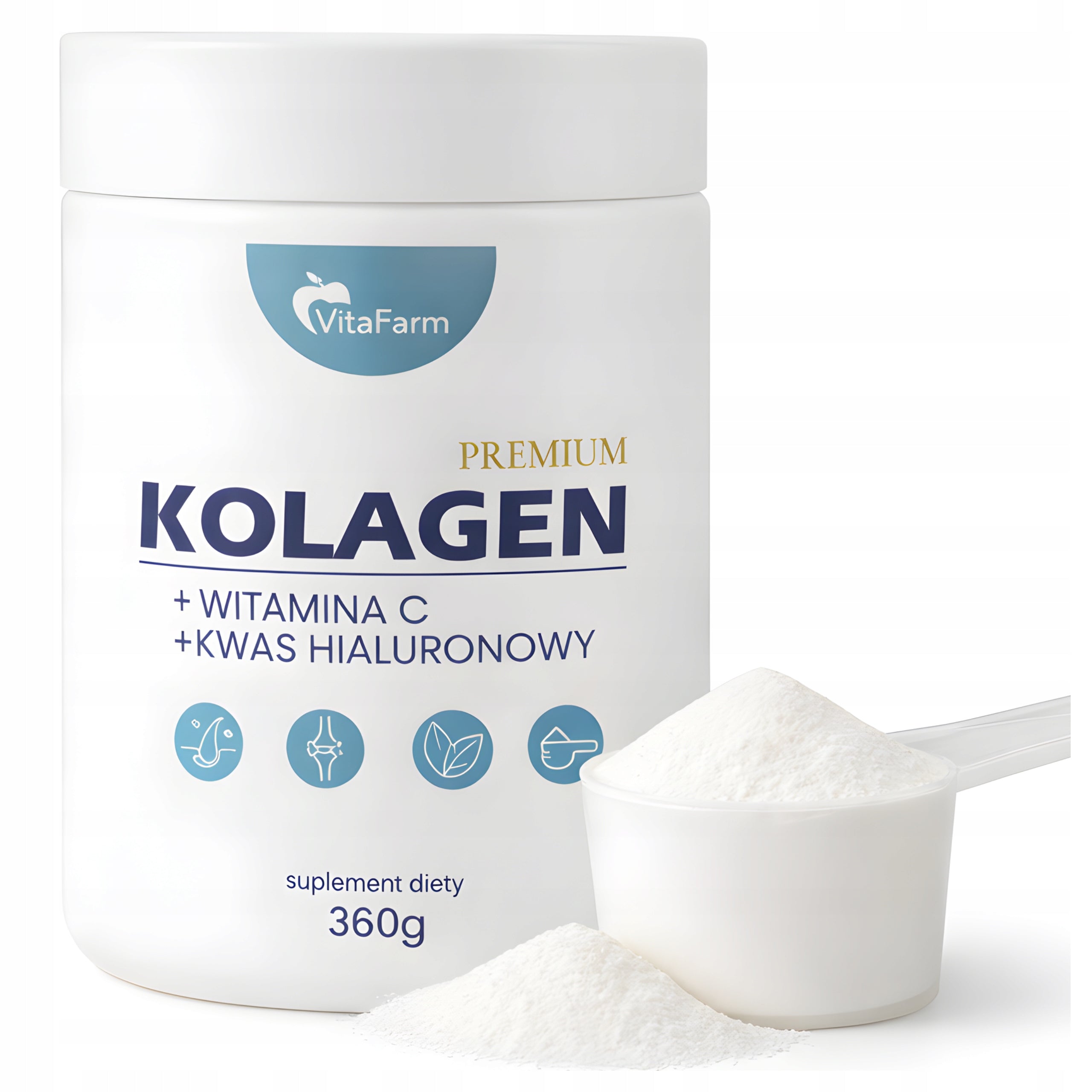 FISH Collagen Powder 360 g for joints vitamin C Hyaluronic acid