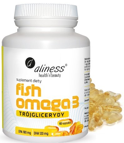 FISH OMEGA 3 Triglycerides EPA DHA 60 caps. Immunity HEART BRAIN Aliness