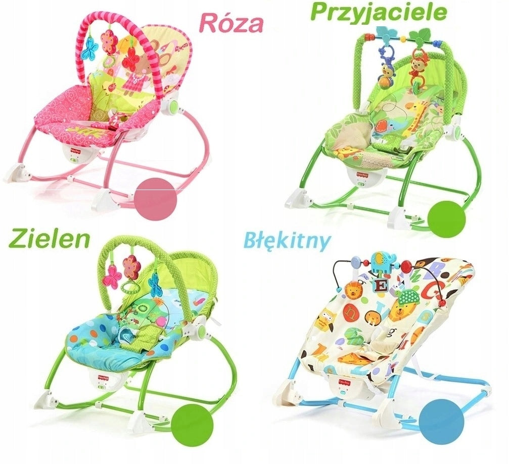 FISHER PRICE ROCKER LOUNGER SOUNDS VIBRANT COLOR