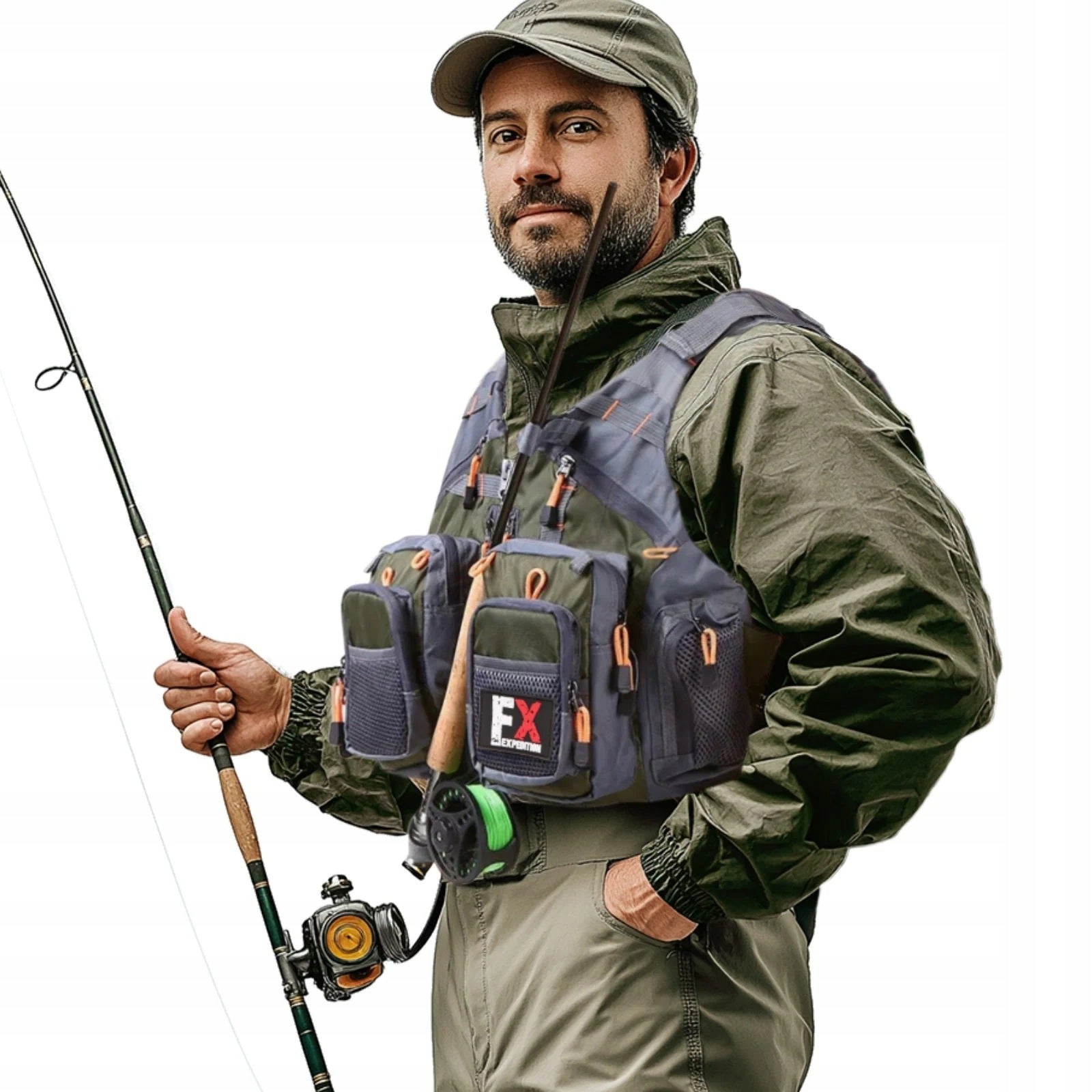 FISHERMAN'S VEST ADJUSTABLE S-XXXL LIGHTWEIGHT 7 FISHING POCKETS Brand no brand