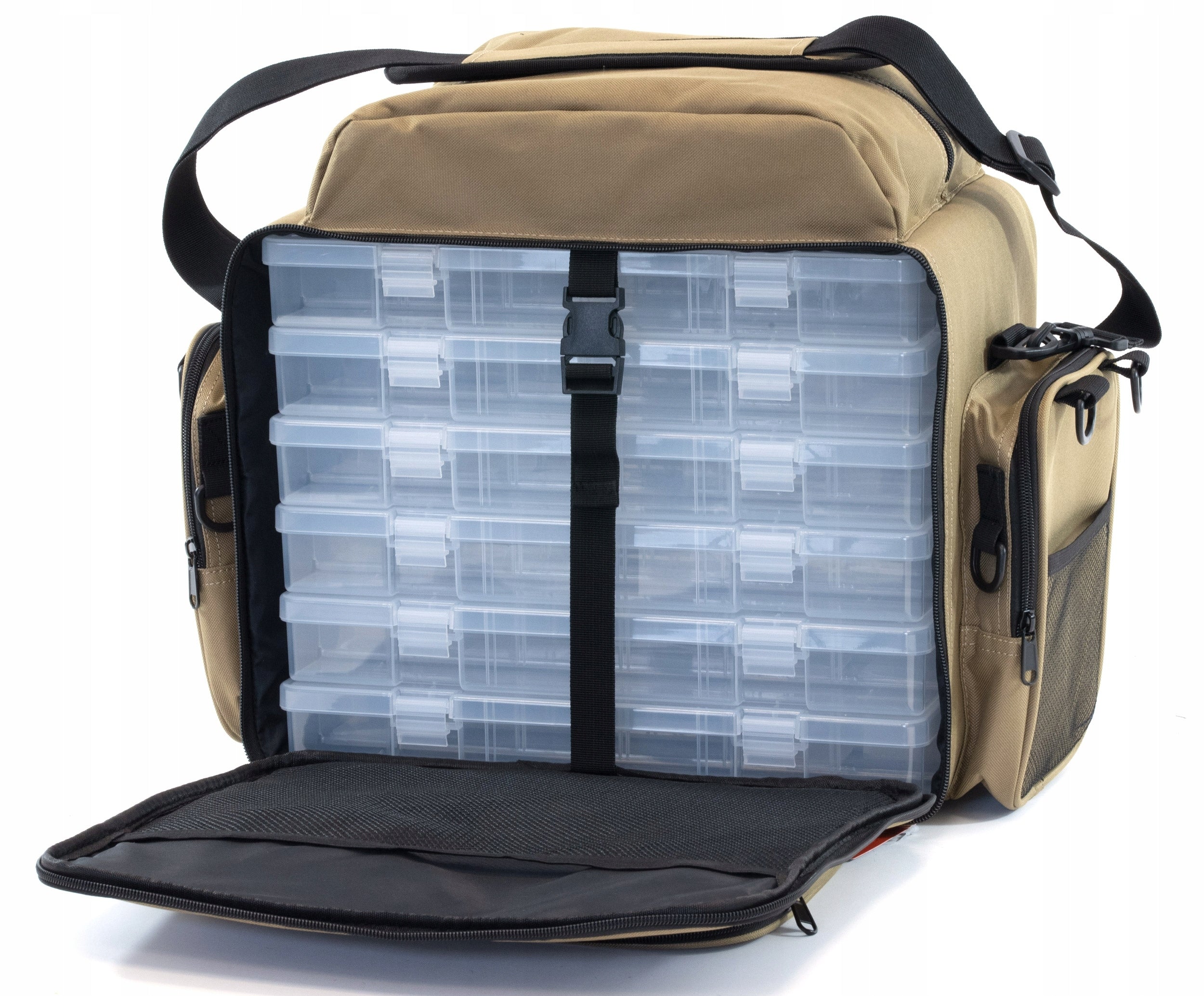 FISHING BAG 6 BOXES RUBBER BOTTOM 38X48X30CM