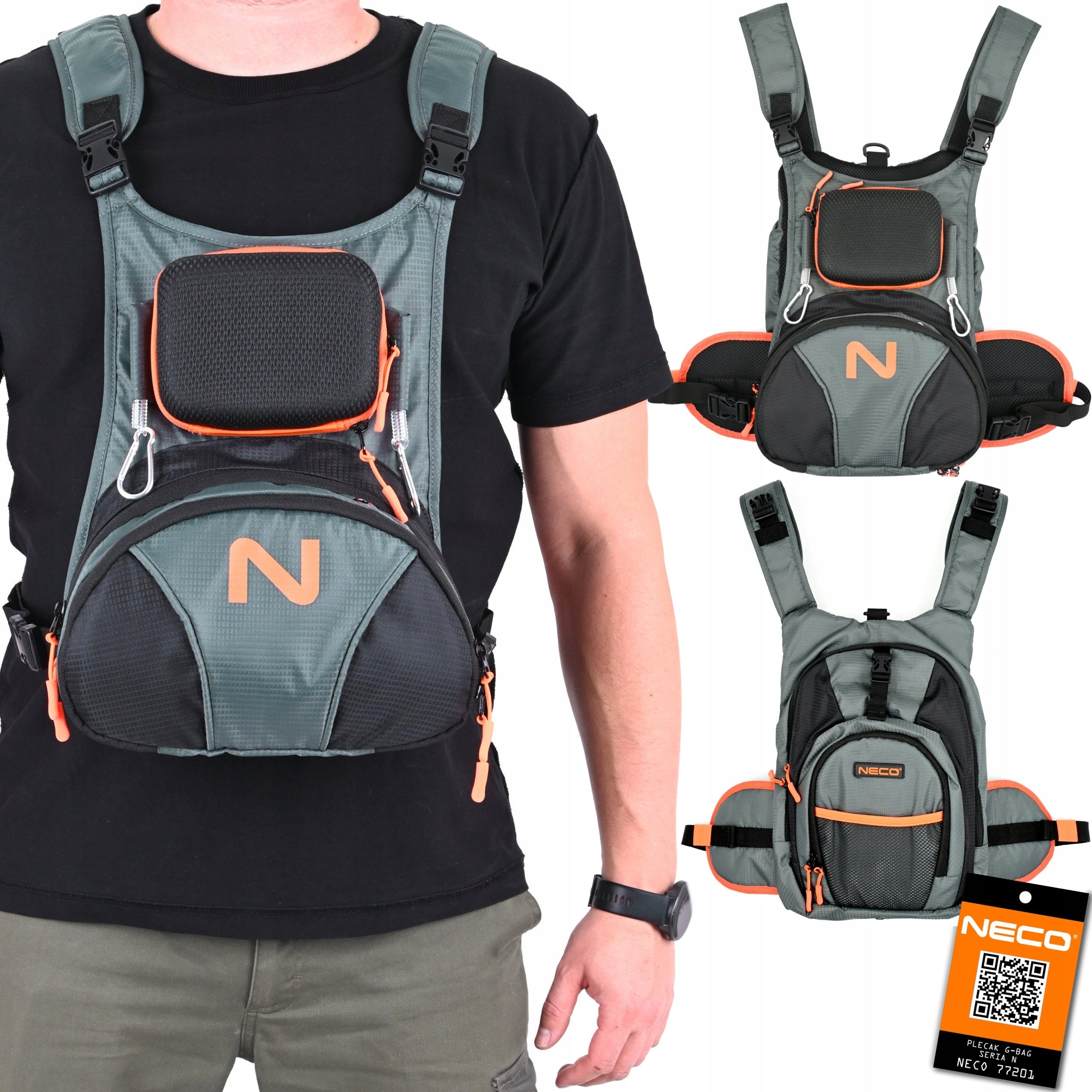 FISHING BAG SPINNING BACKPACK DURABLE ROOMY ORGANIZER GIFT