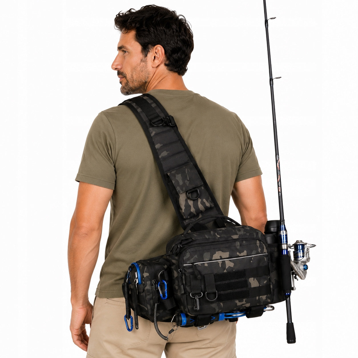 FISHING BAG SPINNING BACKPACK FOR FISH ORGANIZER COVER GIFT Manufacturer code PLECAK WĘDKARSKI TORBA