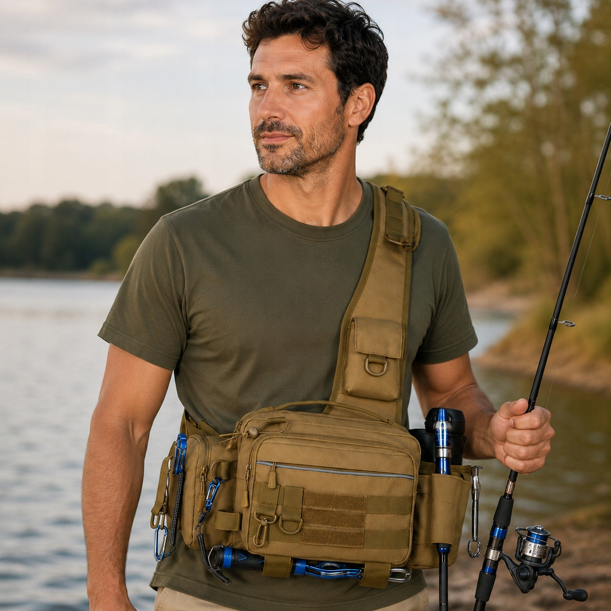 FISHING BAG SPINNING BACKPACK FOR FISH ORGANIZER COVER GIFT Manufacturer code TORBA WĘDKARSKA