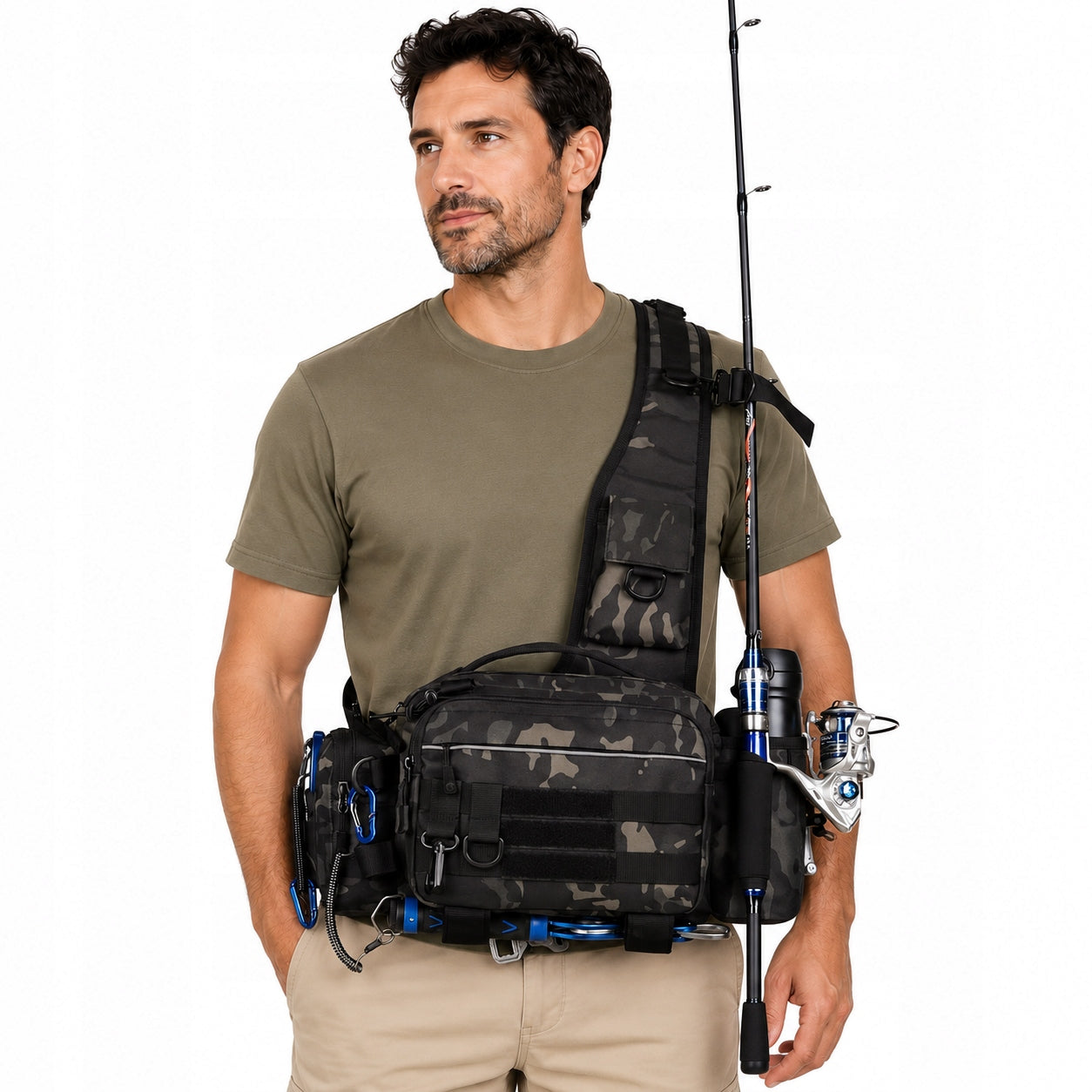 FISHING BAG SPINNING BACKPACK FOR FISH ORGANIZER COVER GIFT