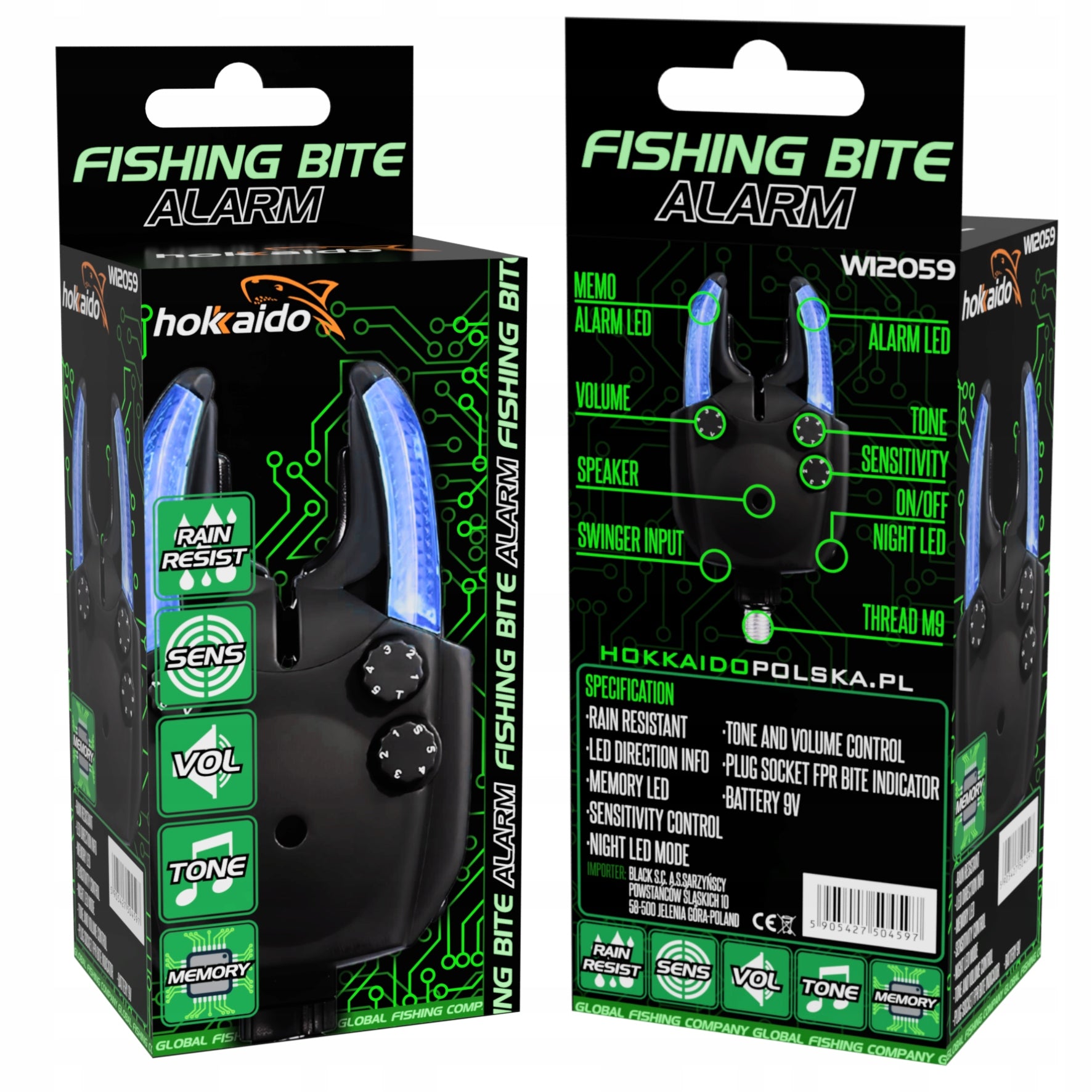 FISHING BEACON HOKKAIDO MEMORY NIGHT MODE JACK 2,5 + BATTERY BLUE Model W12059B