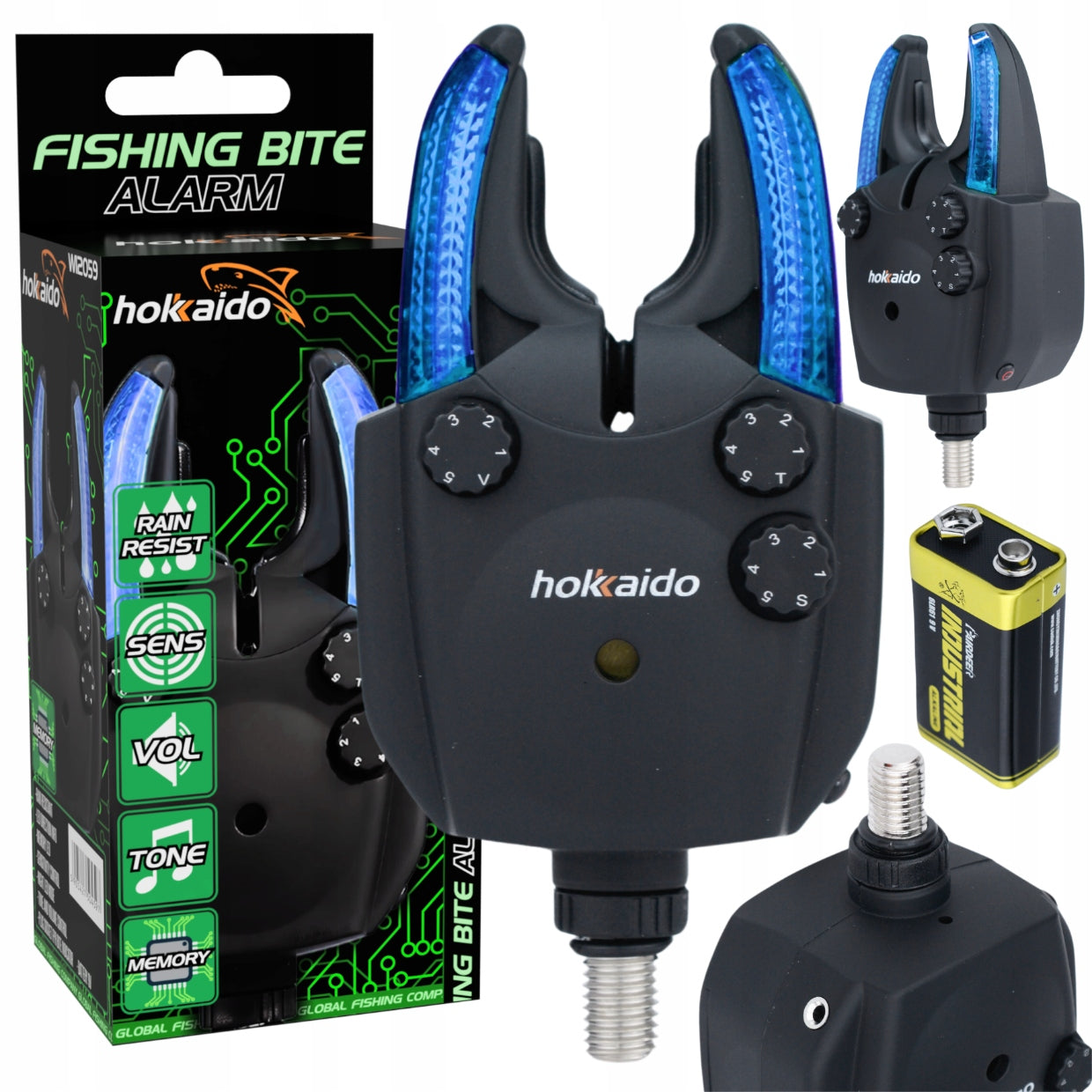 FISHING BEACON HOKKAIDO MEMORY NIGHT MODE JACK 2,5 + BATTERY BLUE