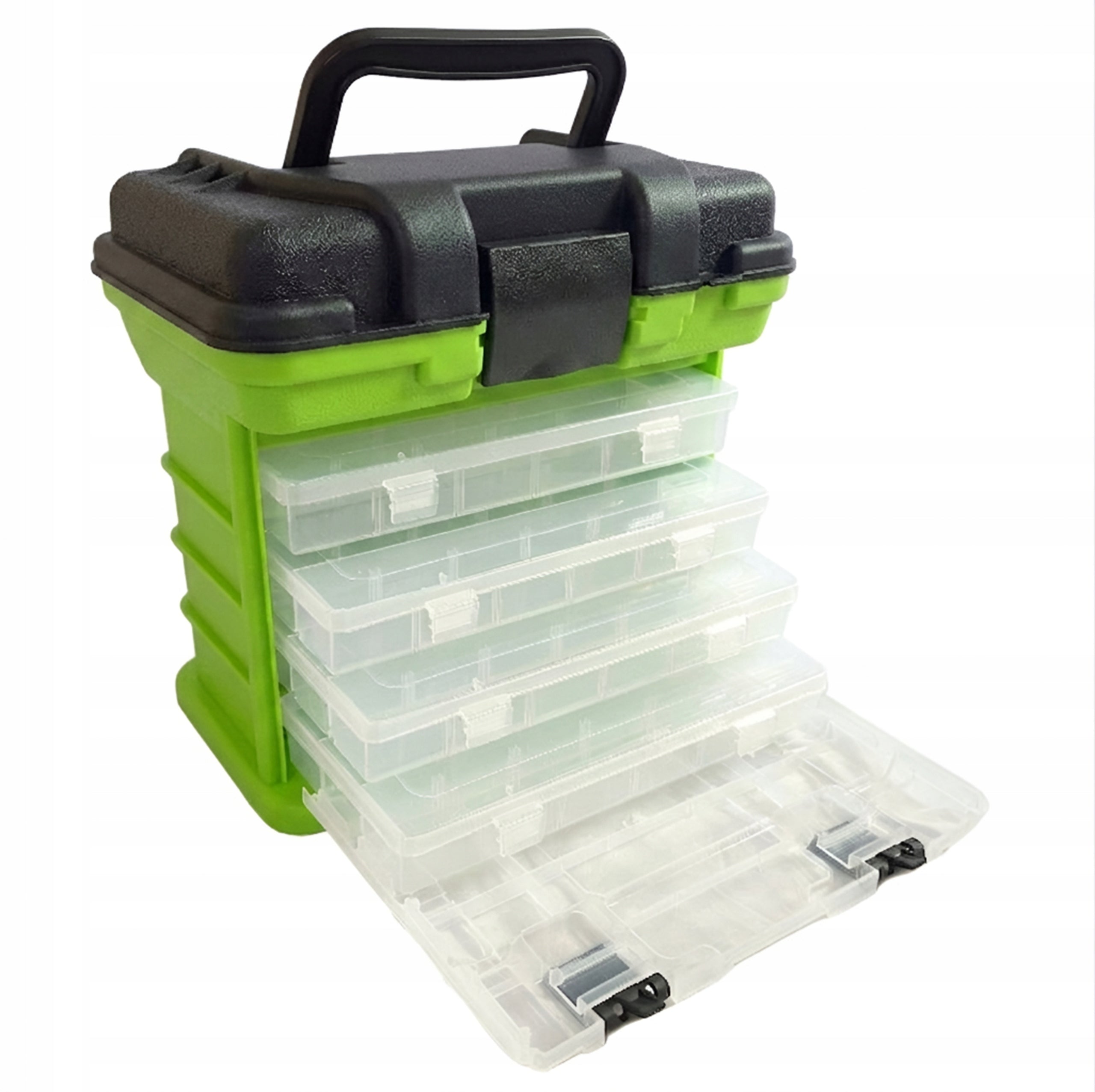 FISHING BOX, 4 DRAWERS, BOXES, FOR RUBBER, WOBBLERS, ACCESSORIES - PUD330-1ZI Packaging status original