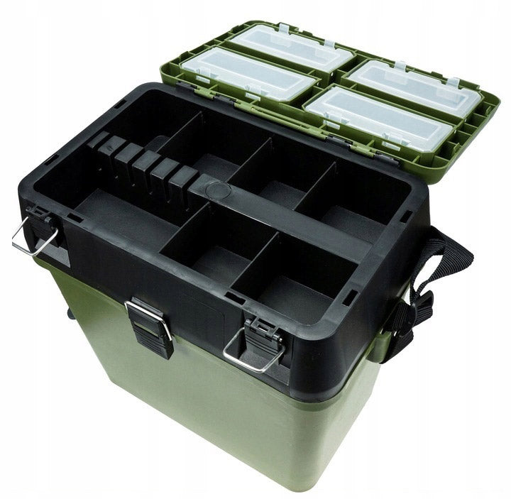 FISHING BOX, FISHING SEAT, STORAGE COMPARTMENTS, STRAP 2 in 1 - PUD321 Brand Phoenix