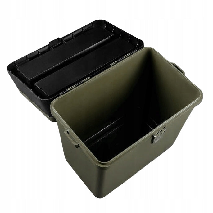 FISHING BOX, FISHING SEAT, STORAGE COMPARTMENTS, STRAP 2 in 1 - PUD321 Packaging status original