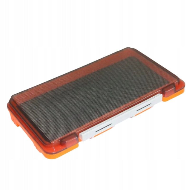 FISHING BOX FOR SMALL LURES WITH SPONGE FOAM ORANGE WOBBLERS Manufacturer code MIR-PUDEŁKO- GĄBK-PO