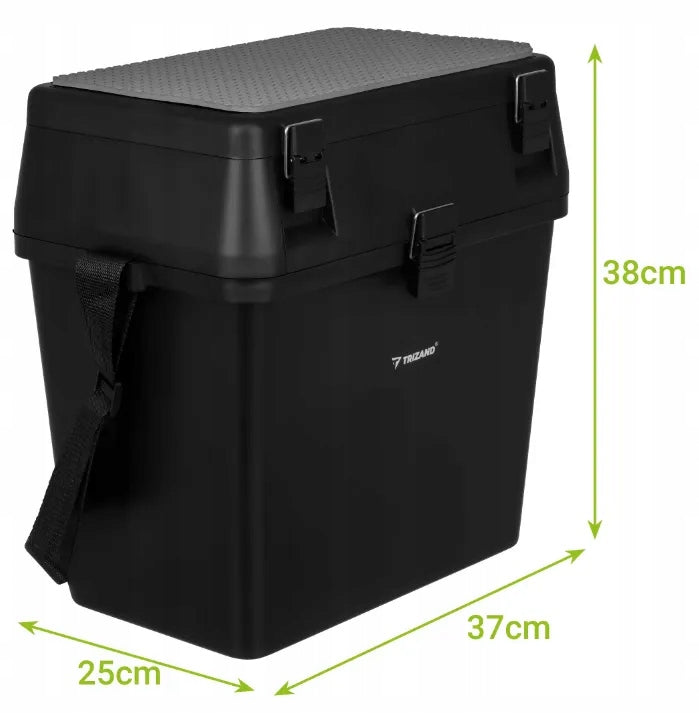 FISHING BOX SEAT ORGANIZER 140 KG TRIZAND BLACK WITH BELT Packaging status original